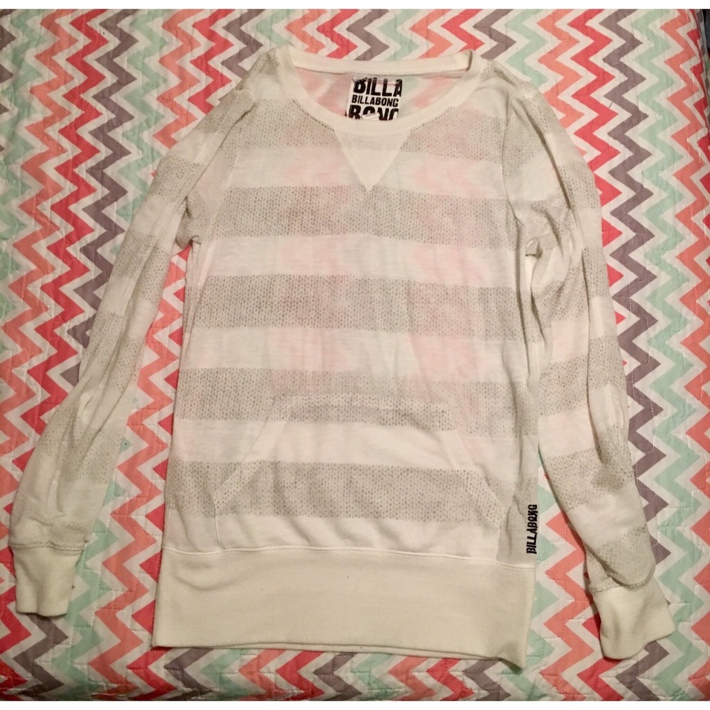 EUC Billabong Crew Neck Sweatshirt Burnout Style